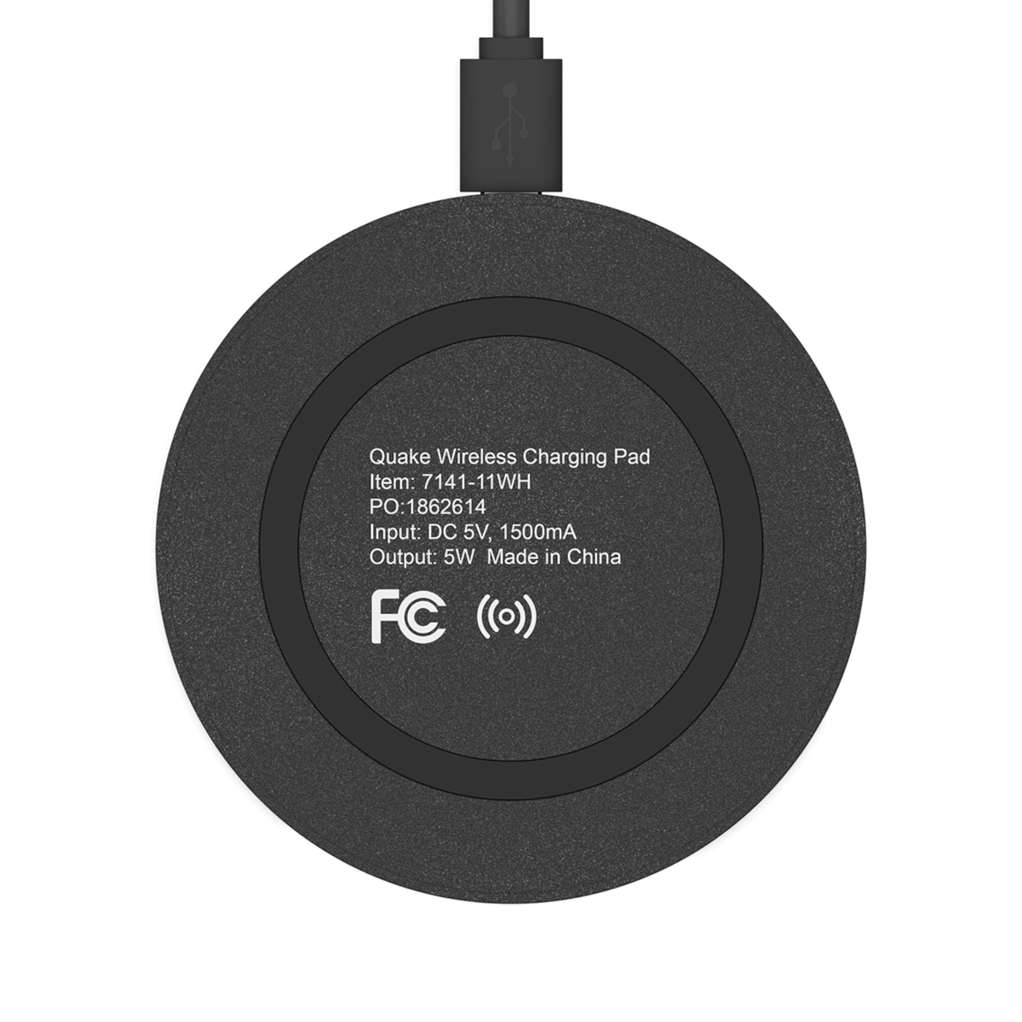 Quake Wireless Charging Pad — Fast Qi Phone Charger with TMI Apparel Logo