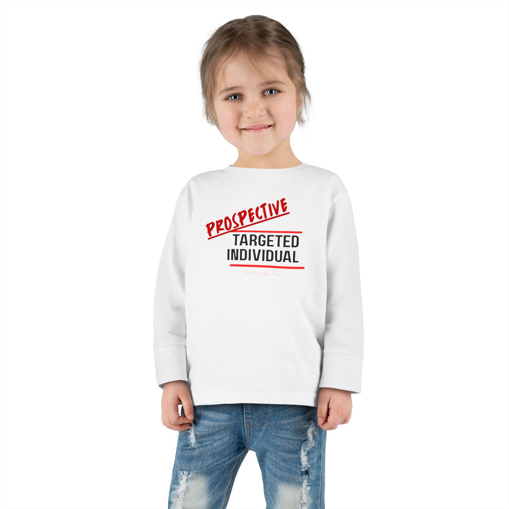 Prospective Targeted Individual Toddler Long Sleeve Tee | Text Graphic