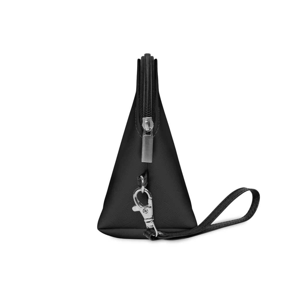 Targeted Individual Makeup Bag – Black Cosmetic Pouch with Script Text