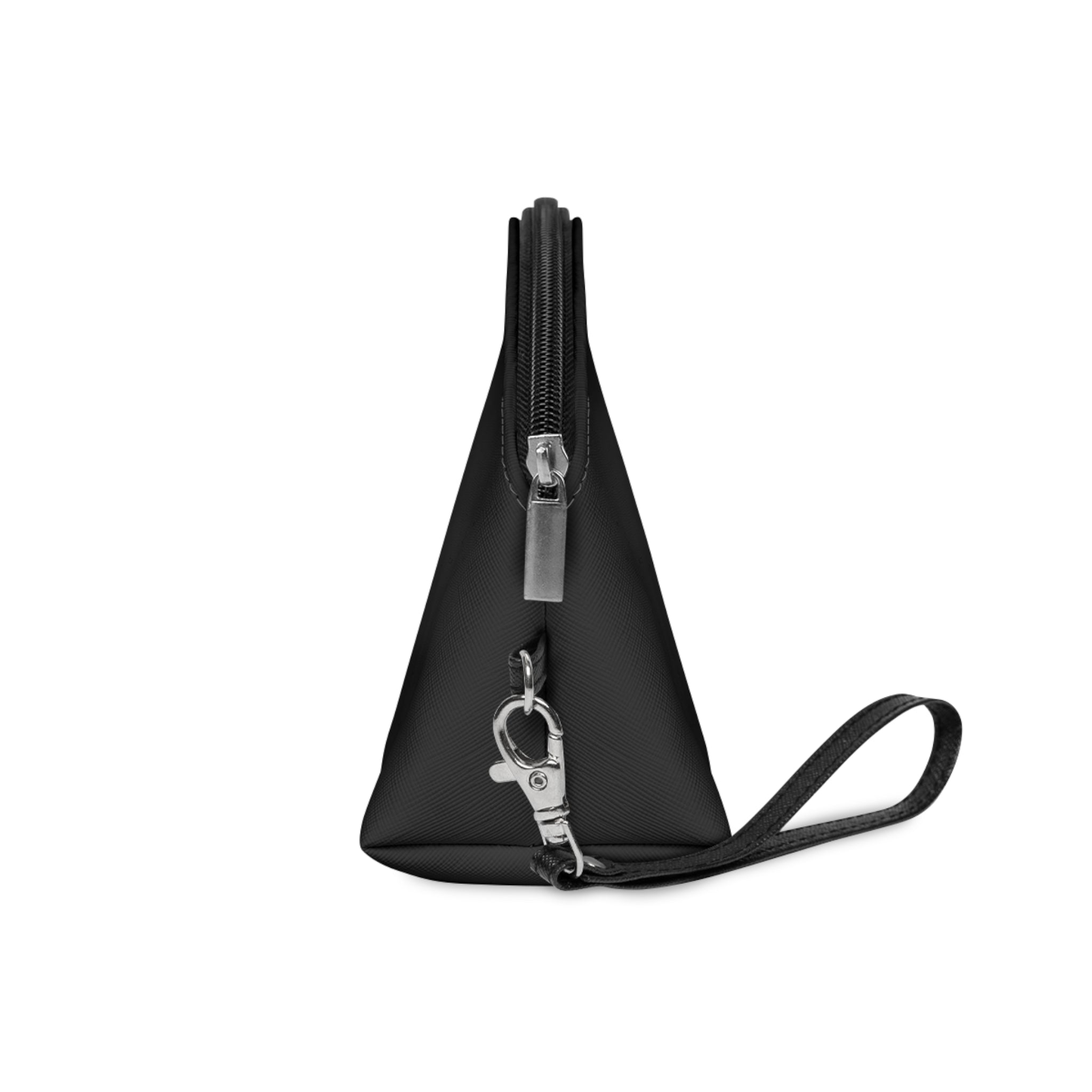 Targeted Individual Makeup Bag – Black Cosmetic Pouch with Script Text