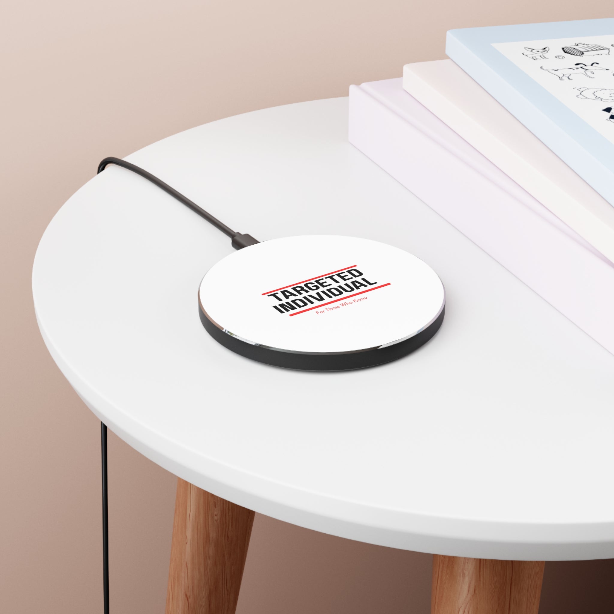 Targeted Individual Wireless Charger | Minimal Typography, For Those Who Know