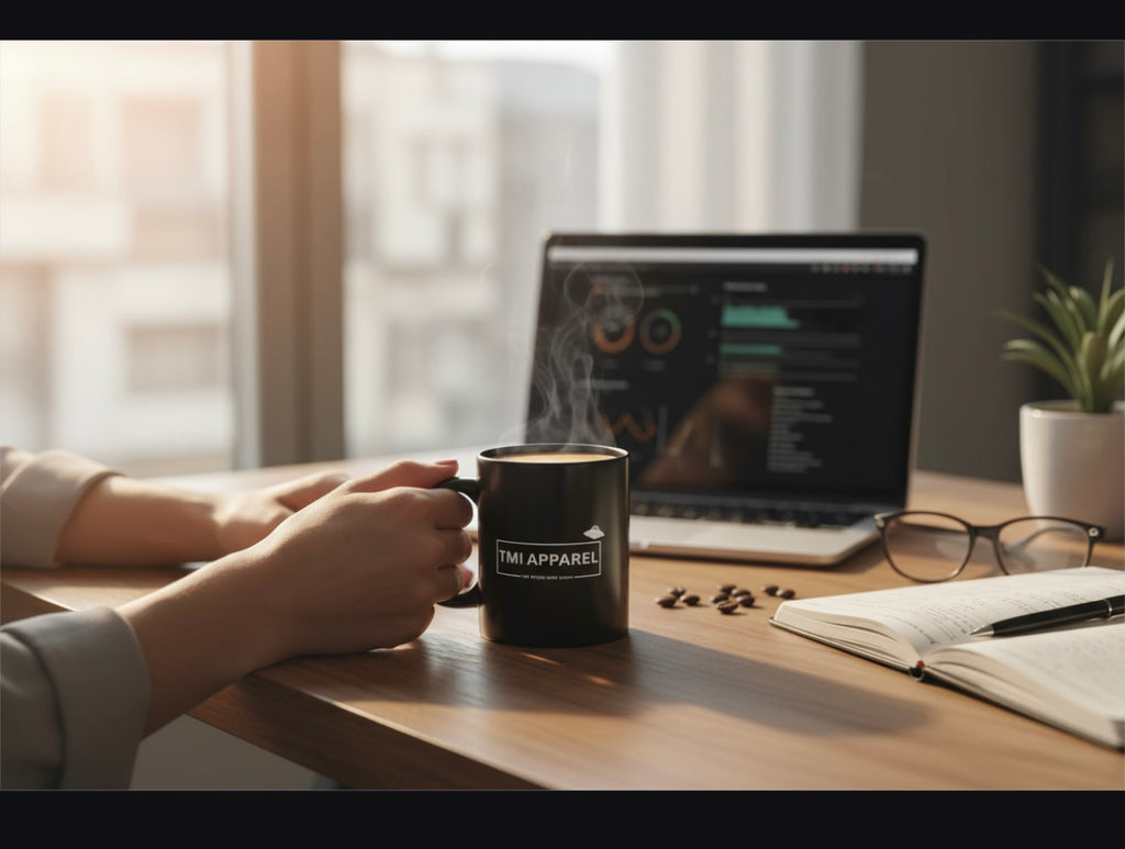 Black Mug with TMI Apparel Logo